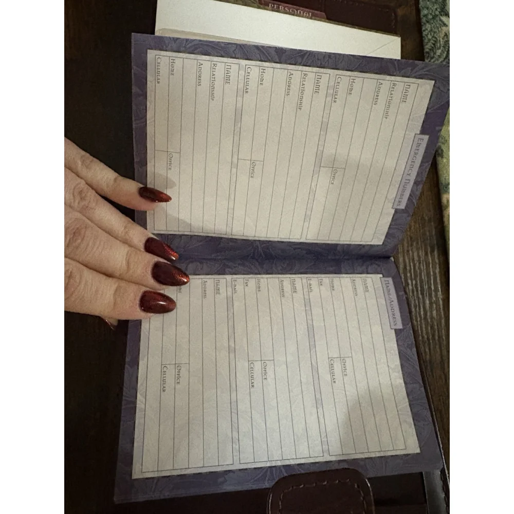 Vintage 90s Planner Day book Portfolio Regency Unused Oxblood Leather